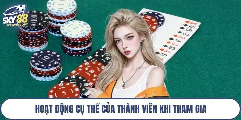 Hoạt động cụ thể của thành viên khi tham gia